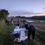 des membres du club astro avec leurs télescopes lors d'une des soirées prévues à l'agenda