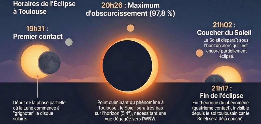 horaires éclipse toulouse